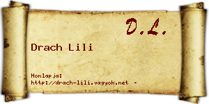 Drach Lili névjegykártya