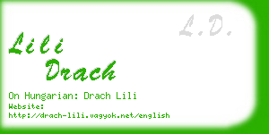 lili drach business card